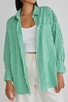 You Got This Green Stripe Poplin Oversized Shirt