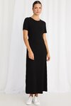 Taken Black Crew Neck SS Knit Dress