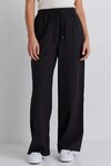 Townie Onyx Velvet Stripe Side Wide Leg Pants 