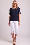 Top - Rib Trim, Step Hem