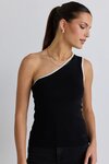 Urban Black One Shoulder Knit Top