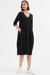 V Neck Diagonal Seam Dress