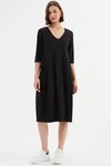 V Neck Diagonal Seam Dress