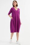 V Neck Diagonal Seam Dress