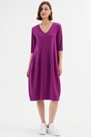 V Neck Diagonal Seam Dress