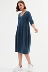 V Neck Diagonal Seam Dress