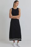 Vanity Black Rib Sleeveless Knit Maxi Dress