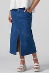 Moto Denim Skirt