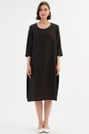 Diagonal Seam Linen Dress