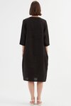 Diagonal Seam Linen Dress