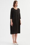 Diagonal Seam Linen Dress