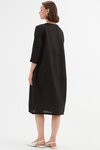 Diagonal Seam Linen Dress