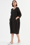 Diagonal Seam Linen Dress