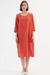 Diagonal Seam Linen Dress