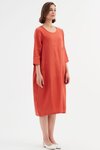 Diagonal Seam Linen Dress