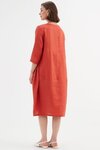 Diagonal Seam Linen Dress