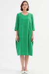 Diagonal Seam Linen Dress