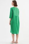 Diagonal Seam Linen Dress