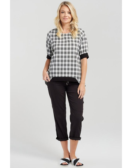 Havana Top (Black Plaid)