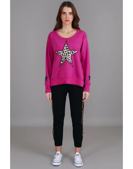 Stratford Leoaprd Star Sweater 