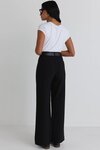 Zoey Black Tailored High Rise Wide Leg Pocket Pants