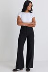 Zoey Black Tailored High Rise Wide Leg Pocket Pants