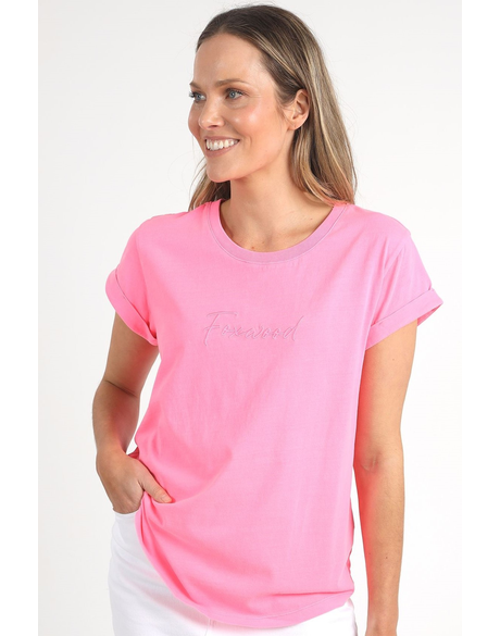 Signature Tee (Neon Rose)