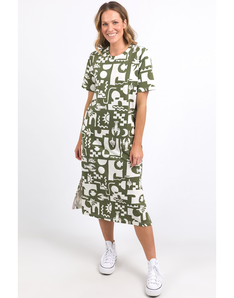 Postcard Crew Tee Dress