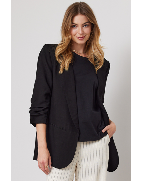 Bodhi Linen Blazer (Black)