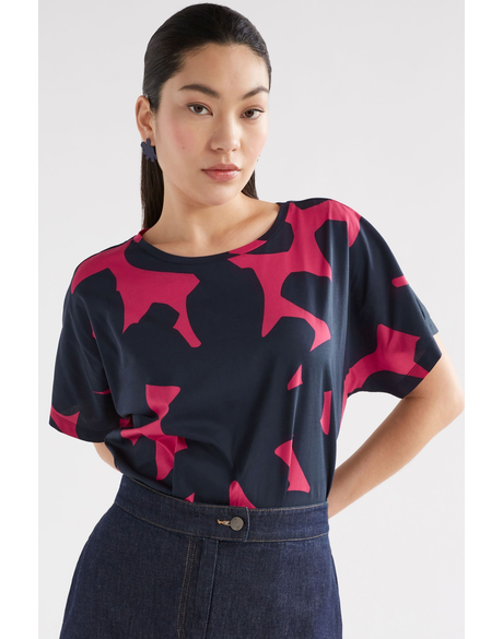 Haki Short Sleeve T-Shirt - Tops : Just Looking - Elk S24