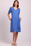 Dress - V Neck, Puff Sleeve