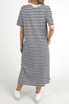 Merry Tee Dress (Stripe w/ Pink Neck Band)