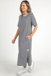 Merry Tee Dress (Stripe w/ Pink Neck Band)