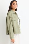 Echo Khaki Patch Pocket Denim Jacket