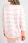 Simplified Stripe Crew (Neon Peach)