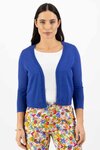 Open Front Lightweight Knit Shrug (Cobalt)