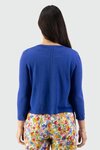 Open Front Lightweight Knit Shrug (Cobalt)