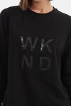 Embossed Metallic WKND Sweat