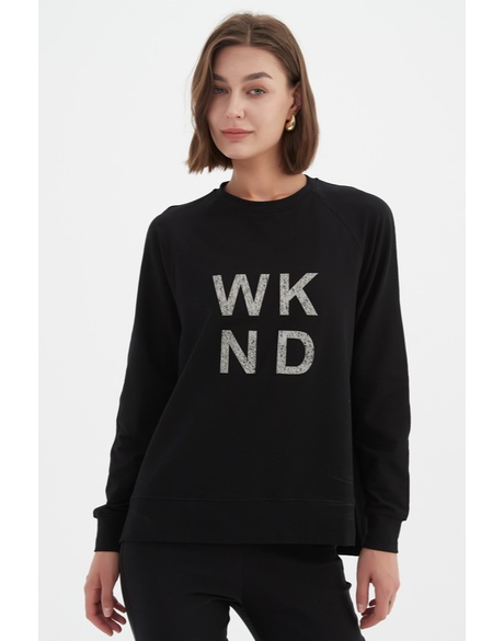 Embossed Metallic WKND Sweat