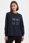 Embossed Metallic WKND Sweat