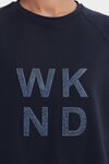 Embossed Metallic WKND Sweat