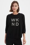 Embossed Metallic WKND 3/4 Crew