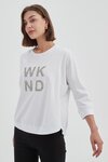 Embossed Metallic WKND 3/4 Crew