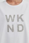 Embossed Metallic WKND 3/4 Crew