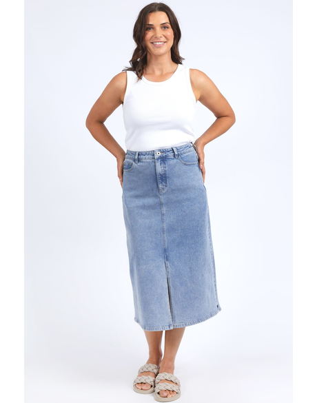 Eloise Denim Midi Skirt