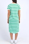 Maeve Midi Dress Stripe (Greenbriar & White Stripe)