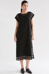 Grid Burnout Midi Dress