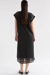 Grid Burnout Midi Dress