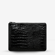 New Day Wallet (Black Croc Emboss)