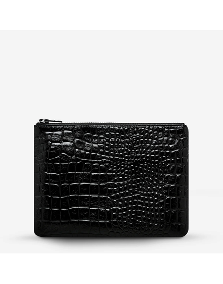 New Day Wallet (Black Croc Emboss)